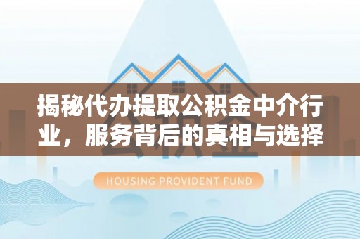 海盐揭秘代办提取公积金中介行业，服务背后的真相与选择指南