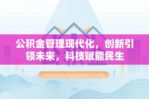 海盐公积金管理现代化，创新引领未来，科技赋能民生