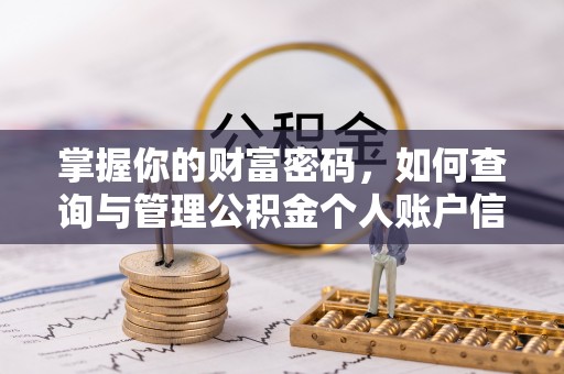 海盐掌握你的财富密码，如何查询与管理公积金个人账户信息