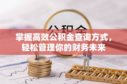 海盐掌握高效公积金查询方式，轻松管理你的财务未来