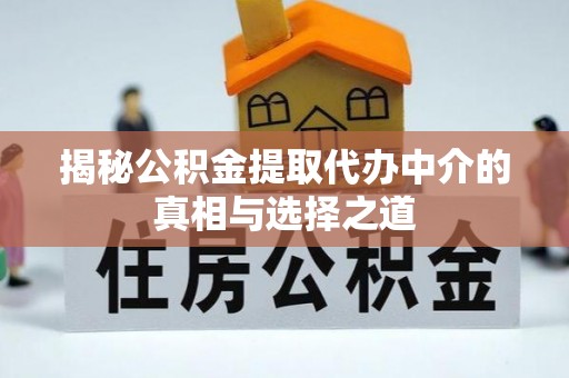 海盐揭秘公积金提取代办中介的真相与选择之道