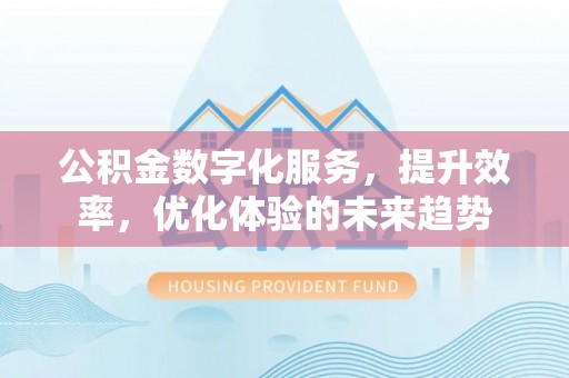 海盐公积金数字化服务，提升效率，优化体验的未来趋势